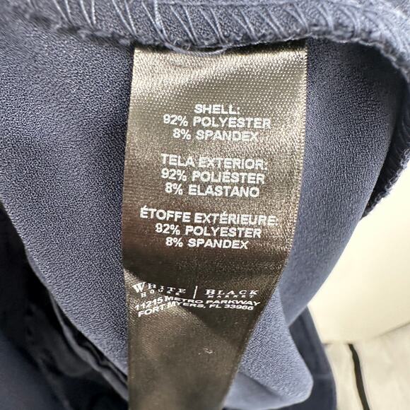 White House Black Market NWT Navy Drapey Crop Pant Zipper Gold Hardware // 6 - Picture 10 of 10